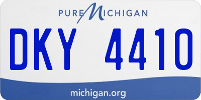 MI license plate DKY4410