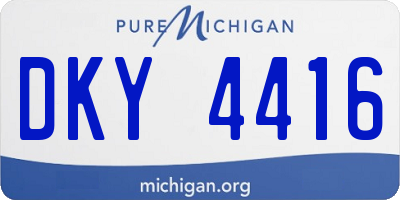 MI license plate DKY4416