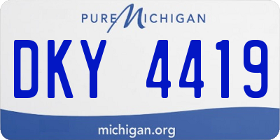 MI license plate DKY4419