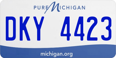 MI license plate DKY4423