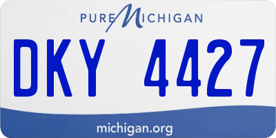 MI license plate DKY4427