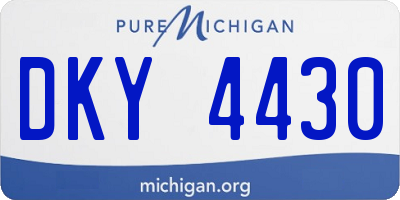 MI license plate DKY4430