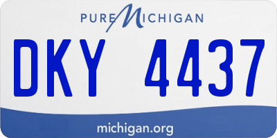 MI license plate DKY4437