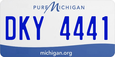 MI license plate DKY4441