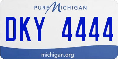 MI license plate DKY4444
