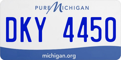 MI license plate DKY4450