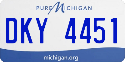 MI license plate DKY4451