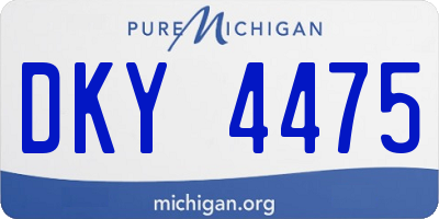 MI license plate DKY4475
