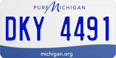 MI license plate DKY4491