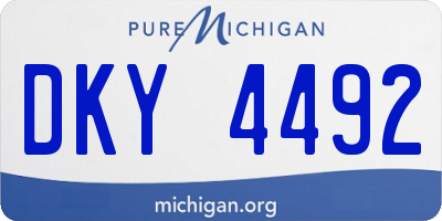 MI license plate DKY4492
