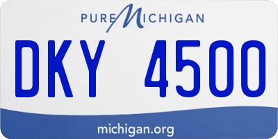 MI license plate DKY4500