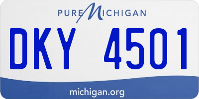 MI license plate DKY4501