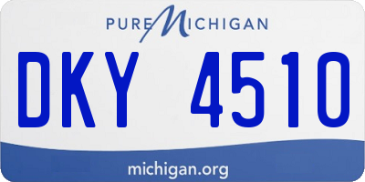 MI license plate DKY4510