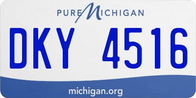 MI license plate DKY4516