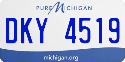 MI license plate DKY4519