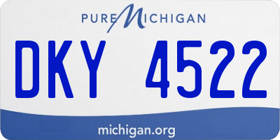 MI license plate DKY4522