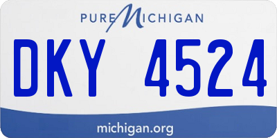 MI license plate DKY4524