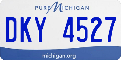 MI license plate DKY4527