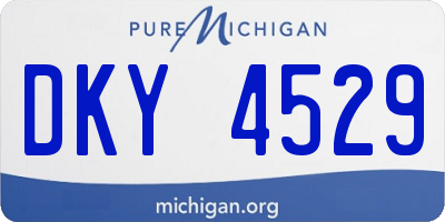 MI license plate DKY4529