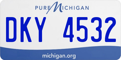 MI license plate DKY4532