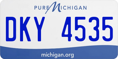 MI license plate DKY4535