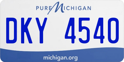 MI license plate DKY4540
