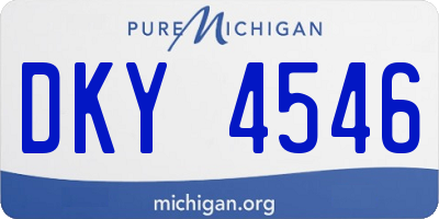 MI license plate DKY4546