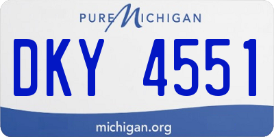 MI license plate DKY4551