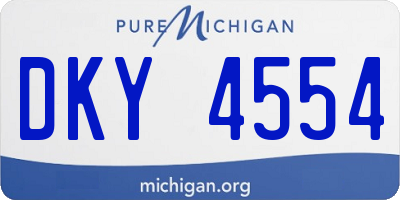 MI license plate DKY4554