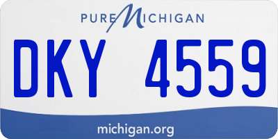 MI license plate DKY4559