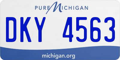 MI license plate DKY4563