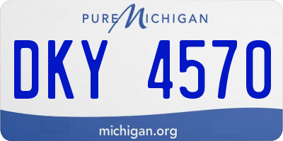 MI license plate DKY4570