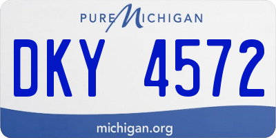 MI license plate DKY4572