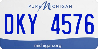MI license plate DKY4576