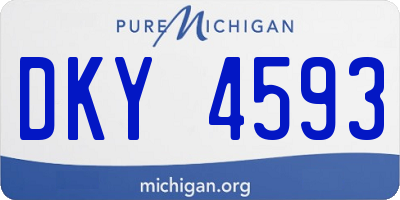 MI license plate DKY4593