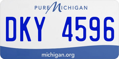 MI license plate DKY4596