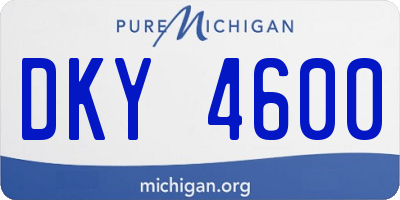MI license plate DKY4600