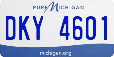 MI license plate DKY4601