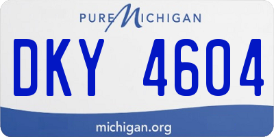 MI license plate DKY4604