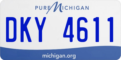 MI license plate DKY4611