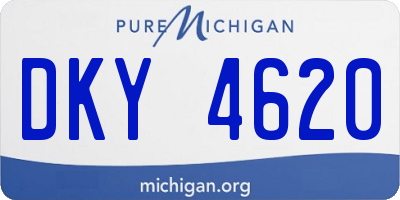 MI license plate DKY4620