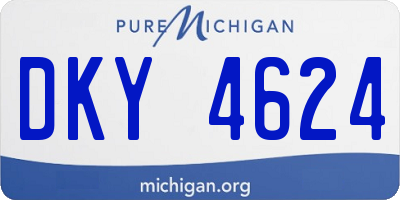 MI license plate DKY4624