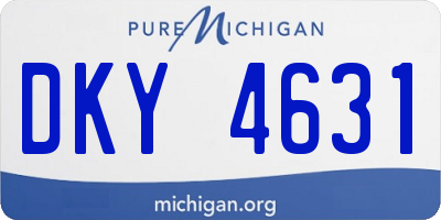 MI license plate DKY4631
