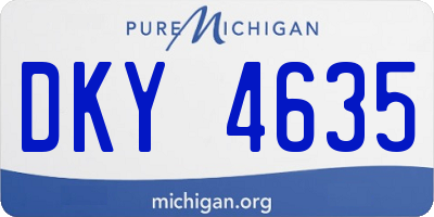 MI license plate DKY4635