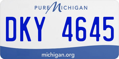 MI license plate DKY4645
