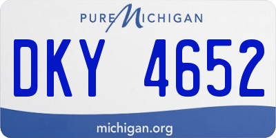 MI license plate DKY4652