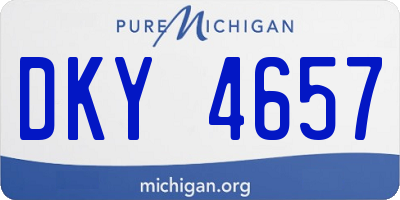 MI license plate DKY4657
