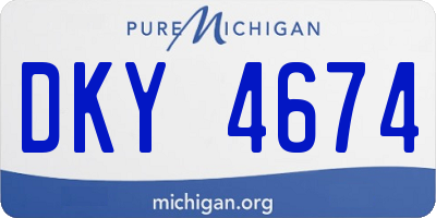 MI license plate DKY4674