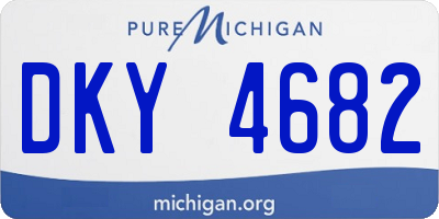 MI license plate DKY4682