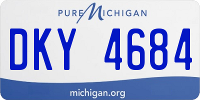 MI license plate DKY4684